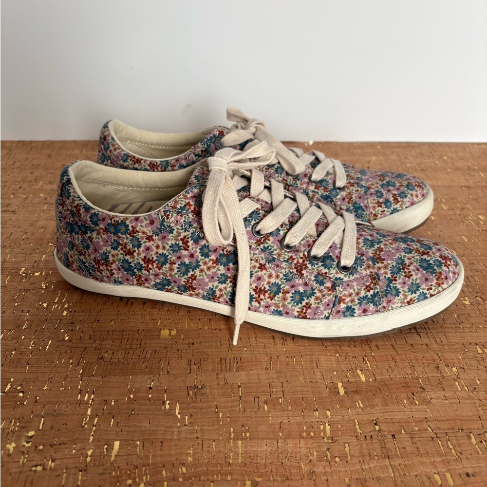 Taos Floral Casual Lace Up Sneakers Shoes - Picture 4 of 8